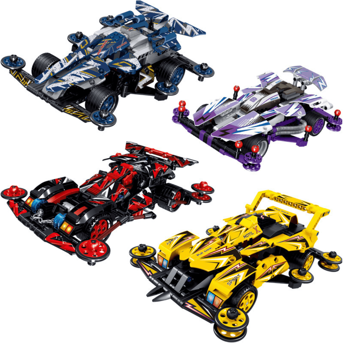 Lego pull best sale back racers